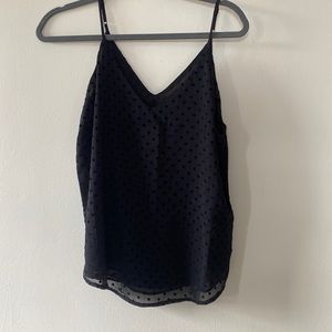 Black chiffon tank top